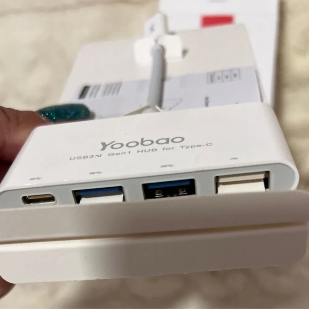White USB-C Hub Power Adapter